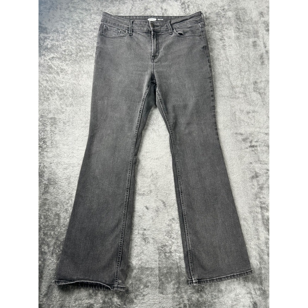 Old Navy Micro-Flare Jeans Womens 10 Charcoal Gray Stretch Denim Pants